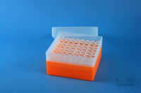 EPPi® Box 80 / 8x8 holes, neon-orange, height 80 mm fix, alpha-num. ID code,...