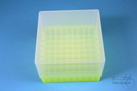 EPPi® Box 95 / 9x9 divider, neon-yellow, height 95 mm fix, alpha-num. ID...