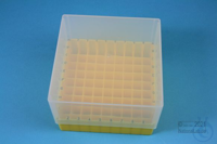 EPPi® Box 95 / 9x9 divider, yellow, height 95 mm fix, alpha-num. ID code, PP.