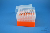 EPPi® Box 96 / 7x7 Löcher, neon-orange, Höhe 96-106 mm variabel, alpha-num....