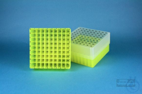 EPPi® Box 75 / 9x9 divider, neon-yellow, height 75 mm fix, alpha-num. ID...