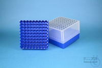 EPPi® Box 95 / 9x9 divider, neon-blue, height 95 mm fix, alpha-num. ID code,...