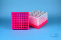 EPPi® Box 95 / 9x9 divider, neon-red/pink, height 95 mm fix, alpha-num. ID...