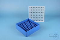 EPPi® Box 45 / 9x9 divider, blue, height 45-53 mm variable, alpha-num. ID...