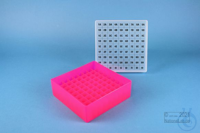 EPPi® Box 45 / 9x9 Fächer, neon-rot/pink, Höhe 45-53 mm variabel, alpha-num....
