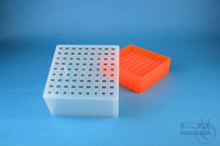 EPPi® Box 95 / 9x9 divider, neon-orange, height 95 mm fix, alpha-num. ID...