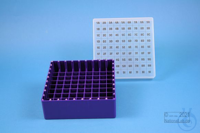 EPPi® Box 45 / 9x9 divider, violet, height 45-53 mm variable, alpha-num. ID...