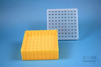 EPPi® Box 50 / 9x9 Fächer, gelb, Höhe 52 mm fix, alpha-num. Codierung, PP....