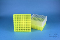 EPPi® Box 75 / 9x9 divider, neon-yellow, height 75 mm fix, alpha-num. ID...