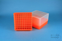 EPPi® Box 95 / 9x9 divider, neon-orange, height 95 mm fix, alpha-num. ID...