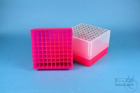 EPPi® Box 95 / 9x9 vakken, neon-rood/roze, hoogte 95 mm fix, alpha-num....