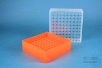 EPPi® Box 75 / 9x9 divider, neon-orange, height 75 mm fix, num. ID code, PP....