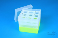 EPPi® Box 121 / 3x3 Löcher, neon-gelb, Höhe 121-131 mm variabel, num....