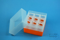 EPPi® Box 128 / 3x3 Löcher, neon-orange, Höhe 128 mm fix, num. Codierung, PP....