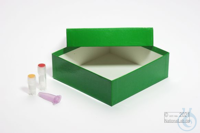 MIKE Box 50 / 1x1 without divider, green, height 50 mm, cardboard special....