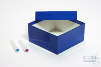 MIKE Box 75 / 1x1 without divider, blue, height 75 mm, cardboard standard....