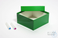 MIKE Box 75 / 1x1 without divider, green, height 75 mm, cardboard standard....