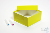 MIKE Box 75 / 1x1 without divider, yellow, height 75 mm, cardboard standard....