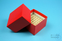 NANU Box 50 / 5x5 divider, red, height 50 mm, cardboard standard. Delivery in...