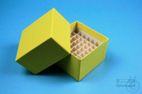 NANU Box 50 / 5x5 divider, yellow, height 50 mm, cardboard standard. Delivery...