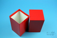 NANU Box 130 / 1x1 without divider, red, height 130 mm, cardboard standard....