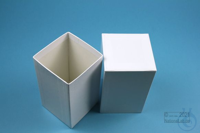 NANU Box 130 / 1x1 without divider, white, height 130 mm, cardboard standard....