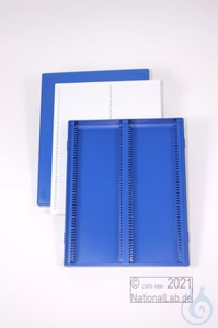 Obi Box 100 / 2x50 divider, blue, height 35 mm fix, num. ID code with index...