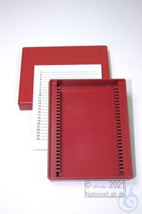 Obi Box 25 / 25 divider, red, height 35 mm fix, num. ID code with index card,...