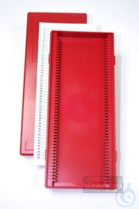 Obi Box 50 / 50 divider, red, height 35 mm fix, num. ID code with index card,...