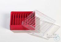 Kryo Box 100 / 10x10 divider, red, height 52 mm fix, num. ID code, PC. Kryo...