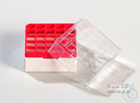 Kryo Box 25 / 5x5 divider, red, height 52 mm fix, num. ID code, PC. Kryo Box...