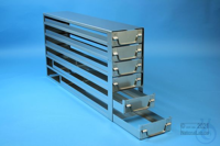 EPPi® drawer rack 45 + 50, for 30 boxes up to 133x133x53 mm, 5D/6H, stainless...
