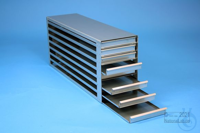 MT drawer rack 18, for 40 MT-plates up to 86x128x18 mm, 5D/8H, stainless...