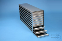 MT drawer rack 18, for 60 MT-plates up to 86x128x18 mm, 6D/10H, stainless...