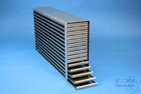 MT drawer rack 18, for 105 MT-plates up to 86x128x18 mm, 7D/15H, stainless...