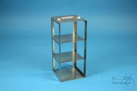ALPHA vertical rack 100, for 3 boxes up to 136x136x103 mm, stainless steel,...