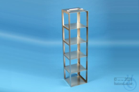 ALPHA vertical rack 100, for 5 boxes up to 136x136x103 mm, stainless steel,...