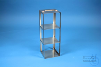 ALPHA vertical rack 130, for 3 boxes up to 136x136x133 mm, stainless steel,...