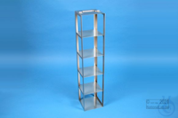 ALPHA vertical rack 130, for 5 boxes up to 136x136x133 mm, stainless steel,...