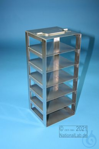 ALPHA vertical rack 25, for 12 boxes up to 136x136x28 mm (6x2), stainless...