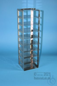 ALPHA vertical rack 25, for 18 boxes up to 136x136x28 mm (9x2), stainless...