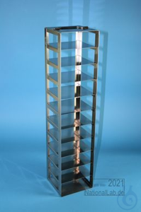 ALPHA vertical rack 25, for 22 boxes up to 136x136x28 mm (11x2), stainless...