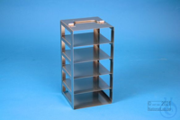 ALPHA vertical rack 50, for 5 boxes up to 136x136x53 mm, stainless steel,...