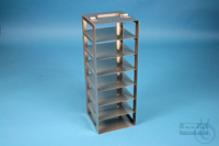 ALPHA vertical rack 50, for 7 boxes up to 136x136x53 mm, stainless steel,...