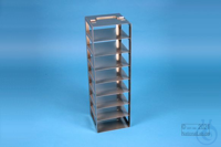 ALPHA vertical rack 50, for 8 boxes up to 136x136x53 mm, stainless steel,...