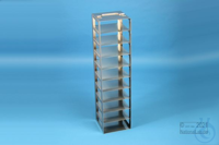 ALPHA vertical rack 50, for 10 boxes up to 136x136x53 mm, stainless steel,...