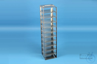 ALPHA vertical rack 50, for 11 boxes up to 136x136x53 mm, stainless steel,...