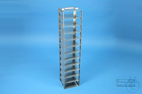 ALPHA vertical rack 50, for 12 boxes up to 136x136x53 mm, stainless steel,...
