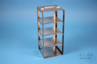 ALPHA vertical rack 75, for 4 boxes up to 136x136x78 mm, stainless steel,...