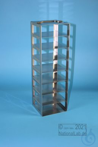 BRAVO vertical rack 25, for 16 boxes up to 133x133x28 mm (8x2), stainless...